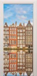 Deursticker grachtenhuisjes Amsterdam